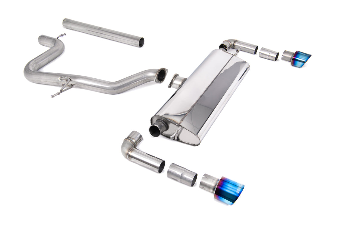 Milltek Sport Cat-back - Seat Leon Cupra R 310PS - Cat Back Non-Res with GT-100 Burnt Titanium Trims