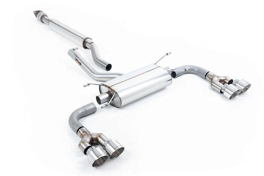 Milltek Sport Toyota / Lexus GR86 Secondary Cat-back, Resonated, Quad Polished (SSXTY163)
