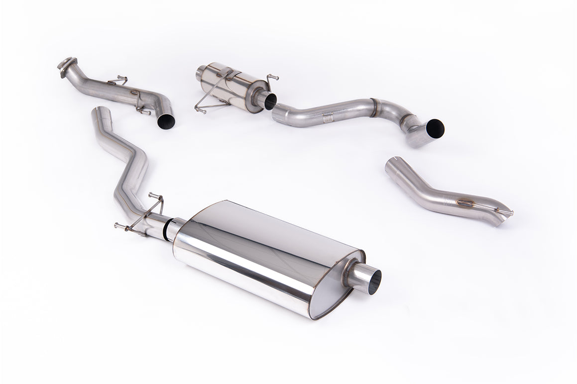 Milltek Sport Cat-back - Toyota / Lexus Tacoma 2.4L Turbo Hybrid Crew Cab (5ft Bed) & Extended Cab (6ft Bed) - Resonated Catback with High Clearance Outlet