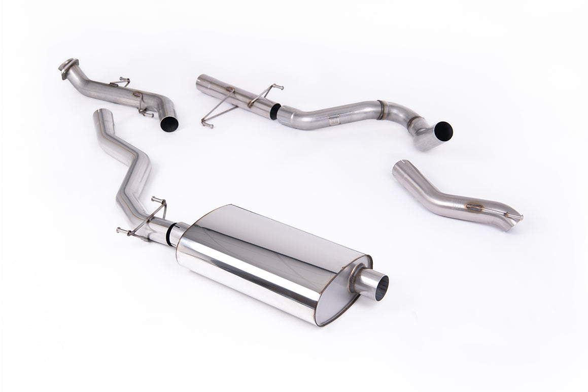 Milltek Sport Cat-back - Toyota / Lexus Tacoma 2.4L Turbo Hybrid Crew Cab (5ft Bed) & Extended Cab (6ft Bed) - Non-Resonated (Louder) Catback with High Clearance Outlet