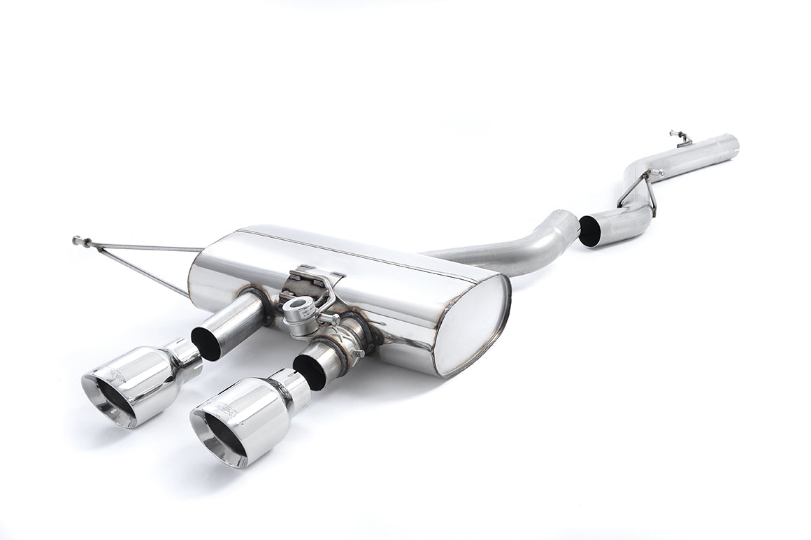 Milltek Sport Cat-back - Volkswagen Golf Mk6 R 2.0 TFSI 270PS - Non-resonated (louder). Polished Trims
