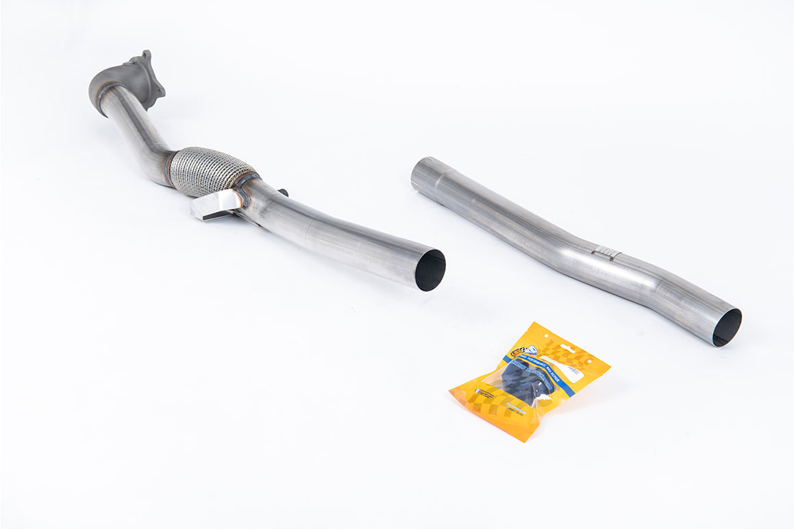 Milltek Sport Large-bore Downpipe and De-cat - Volkswagen Golf - To fit 3-inch Race cat-back system. Must be fitted with the Milltek Sport cat-back system and requires a Stage 2 ECU remap