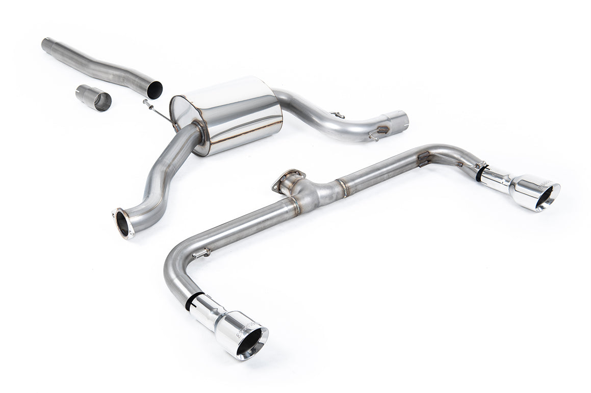 Milltek Sport Cat-back - Volkswagen Scirocco GT 2.0 TSi 200PS - Scirocco R-style (requires Scirocco R rear bumper) with Polished GT100 Tips