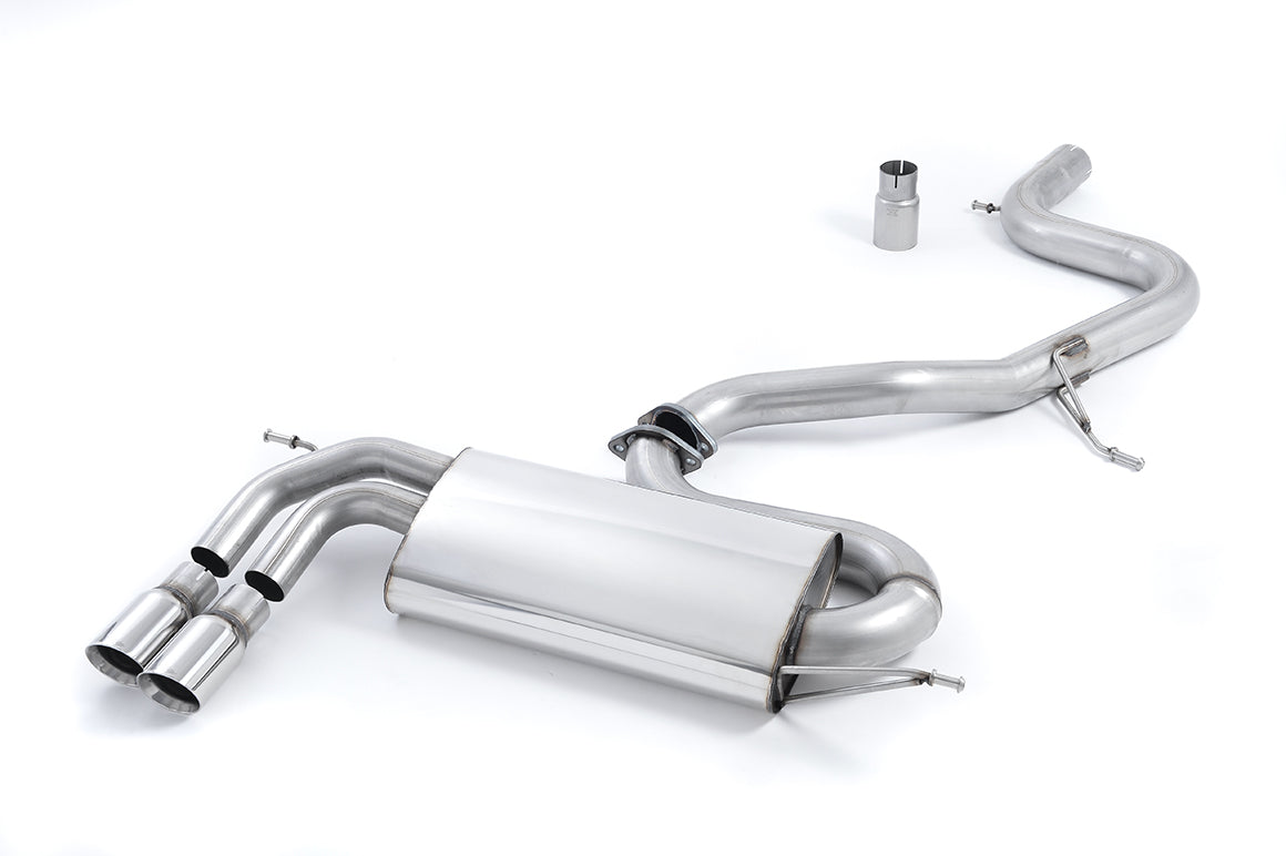 Milltek Sport Cat-back - Audi A3 / Volkswagen Golf - Non-resonated (louder) with smaller-volume rear silencer.