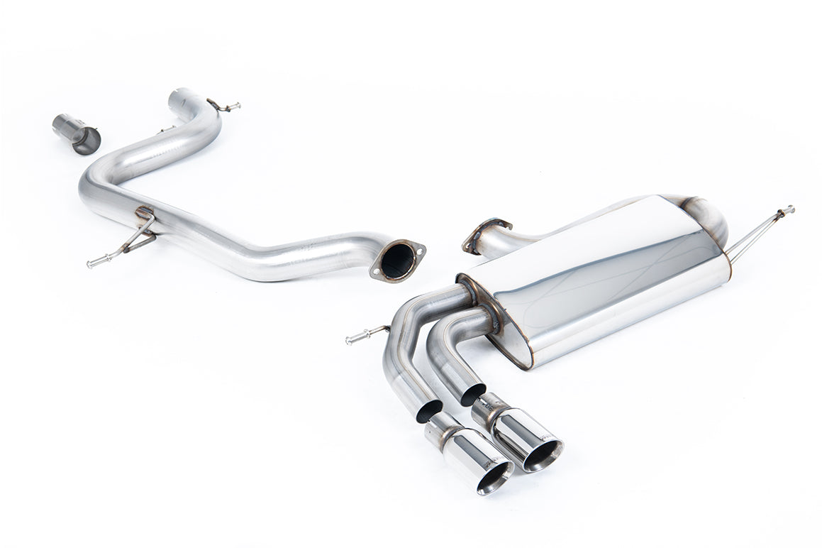 Milltek Sport Cat-back - Volkswagen Golf - 3-inch Race System. Non-resonated (louder). Polished Tips
