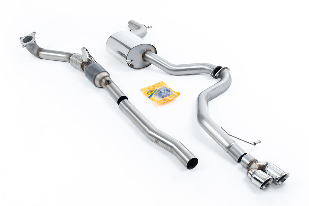Milltek Sport Volkswagen Jetta Mk6 GLI Turbo-back including Hi-Flow Sports Cat, Twin Polished (SSXVW291)