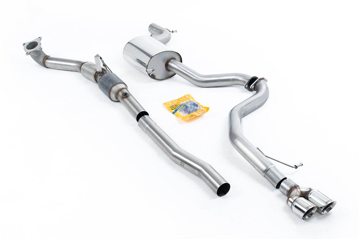 Milltek Sport Volkswagen Jetta Mk6 GLI Turbo-back including Hi-Flow Sports Cat, Twin Polished (SSXVW291)