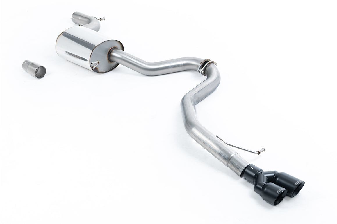 Milltek Sport Cat-back - Volkswagen Jetta Mk6 GLI 2.0 TSI - For fitment to OE Downpipe. Twin Cerakote Black Tips