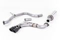 Milltek Sport Volkswagen Golf MK7 GTD Cat-back, Resonated, Cerakote Black (SSXVW332)