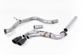 Milltek Sport Volkswagen Golf MK7 GTD Cat-back, Non-Resonated, Cerakote Black (SSXVW333)