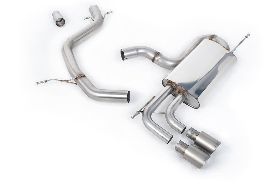Milltek Sport Cat-back - Volkswagen Golf Mk6 GT 1.4 TSI 160PS - Non-resonated (louder). Titanium Tips