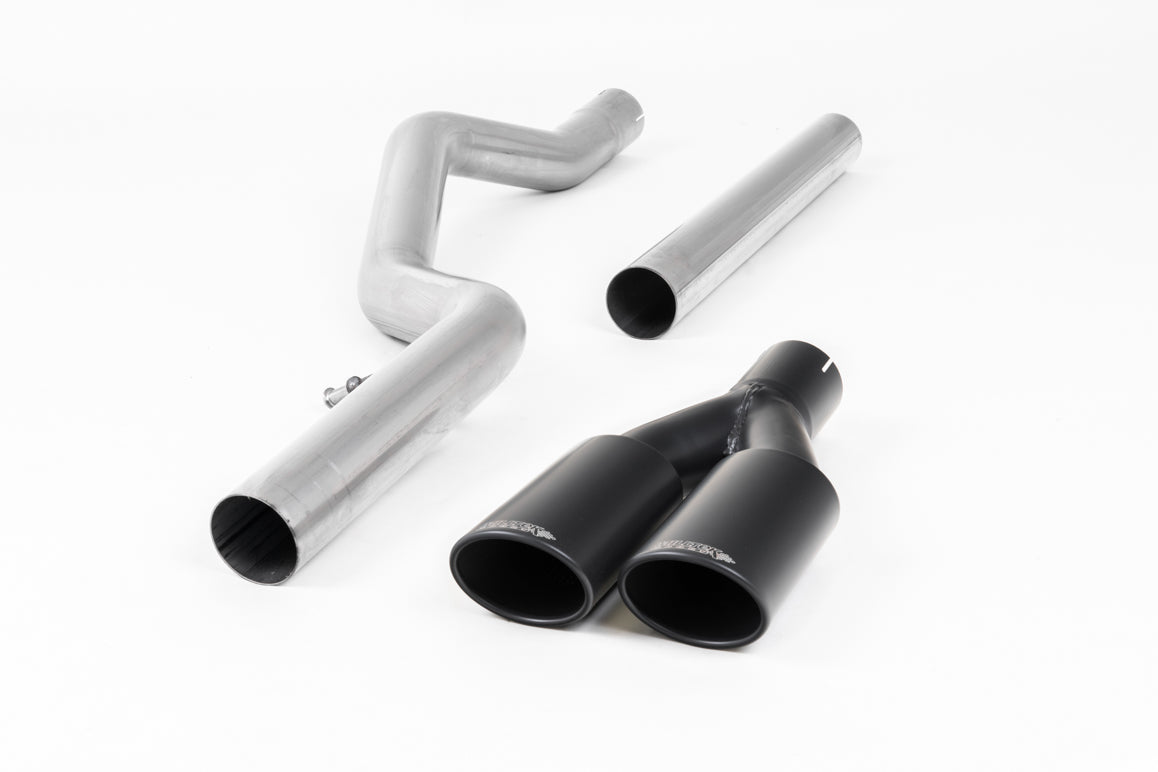 Milltek Sport Cat-back - Volkswagen Amarok 3.0 V6 TDI (204 & 224PS) - Cerakote Black Twin oval outlet (rear exit)