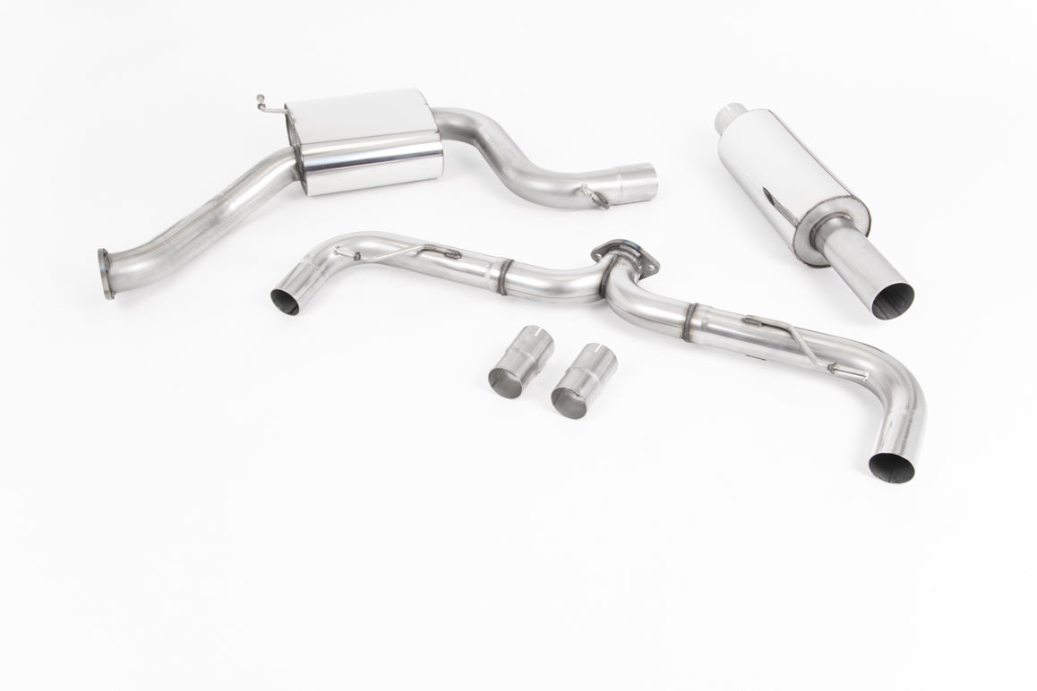 Milltek Sport Cat-back - Volkswagen Golf - Cat Back Road+ Part Resonated GT-100 Polished Trims