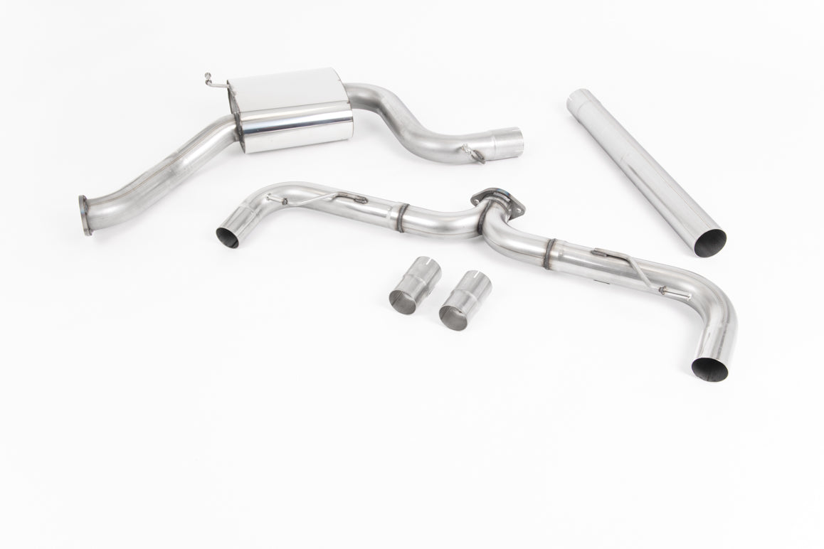 Milltek Sport Cat-back - Volkswagen Golf - Cat Back Race Non-Resonated GT-100 Polished Trims