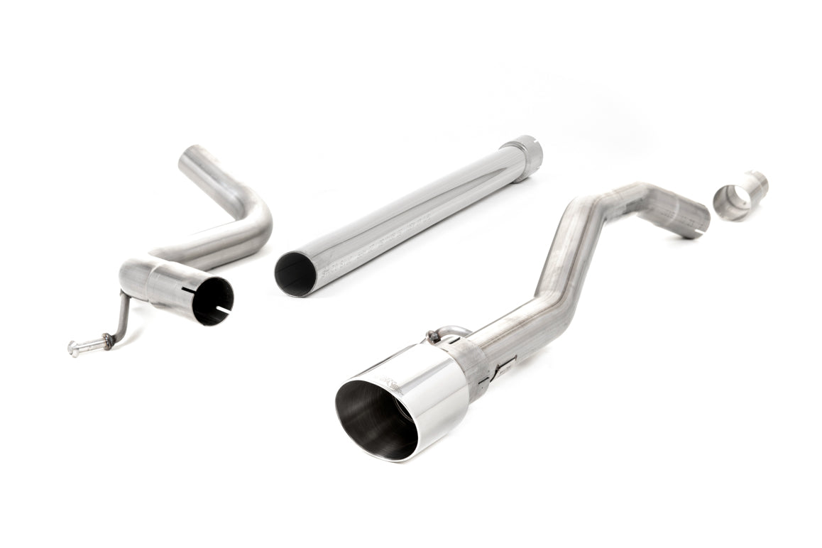 Milltek Sport Cat-back - Volkswagen Up! - Non-Res with GT-90 Polished Trim