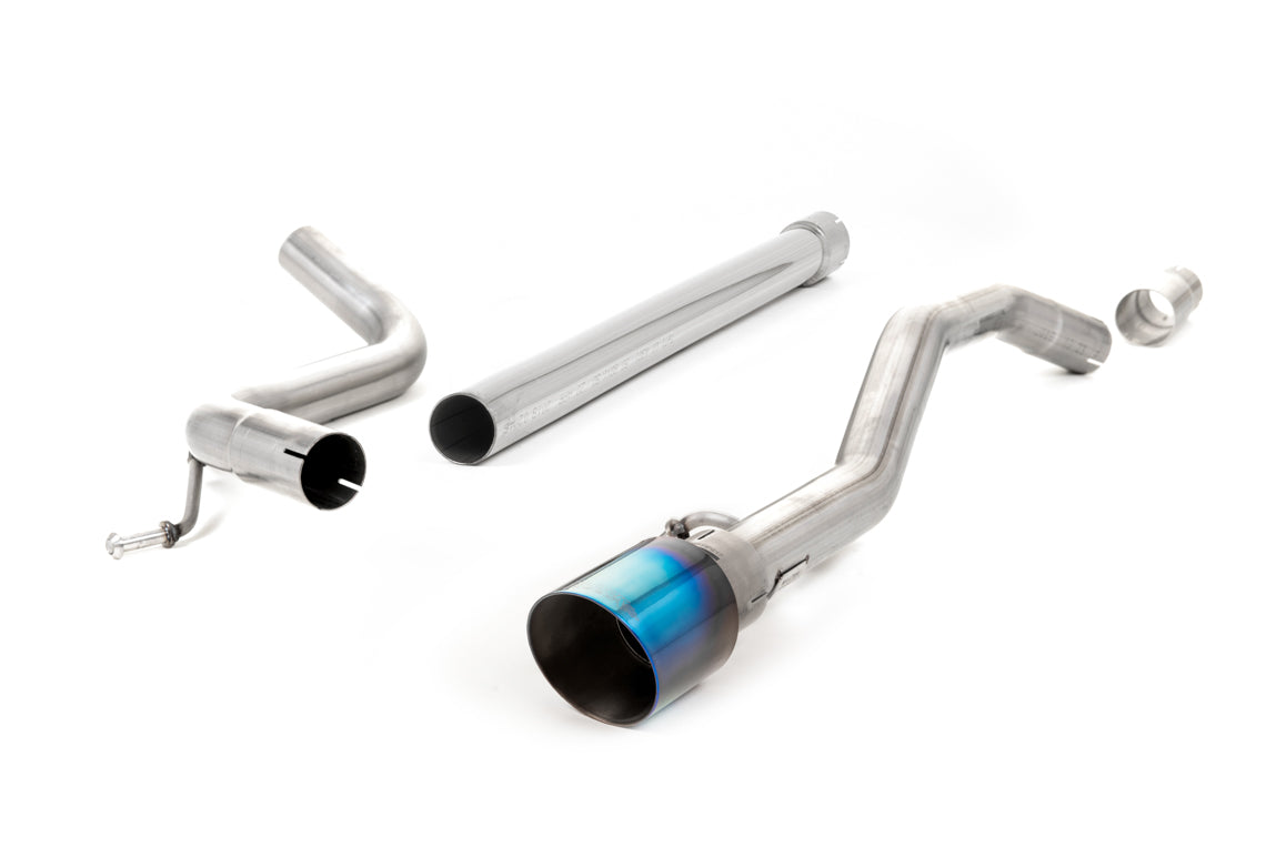 Milltek Sport Cat-back - Volkswagen Up! - Non-Res with GT-90 Burnt Titanium Trim