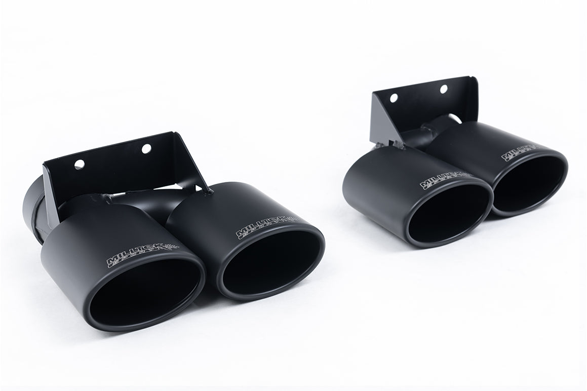 Milltek Sport Cat-back - Volkswagen Golf - Non Res Cerakote Black Quad Oval Tips