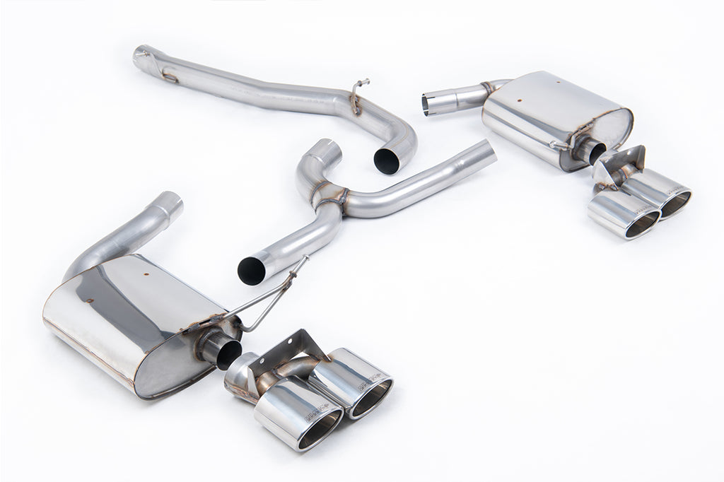 Milltek Sport Volkswagen Golf Cat-back, Non-Resonated, Quad Oval Polished (SSXVW491)