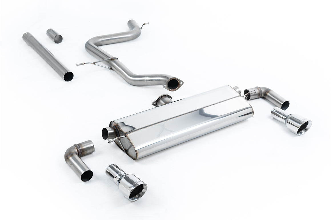 Milltek Sport Cat-back - Volkswagen Golf Mk7.5 1.5TSI Evo GT & R-Line (Both GPF/OPF & Non GPF/OPF Models) - Cat Back Non-Resonated (Louder) GTI Dual Outlet Style with Polished Trims - Requires Golf Mk7.5 GTI Rear Valance