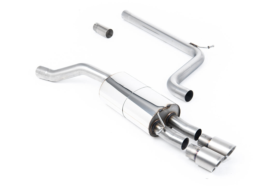 Milltek Sport Cat-back - Volkswagen Polo GTI 2.0 TSI (AW - 5 Door) - Non GPF/OPF Models Only - Non-Res Cat Back System with Titanium GT-90 Trims