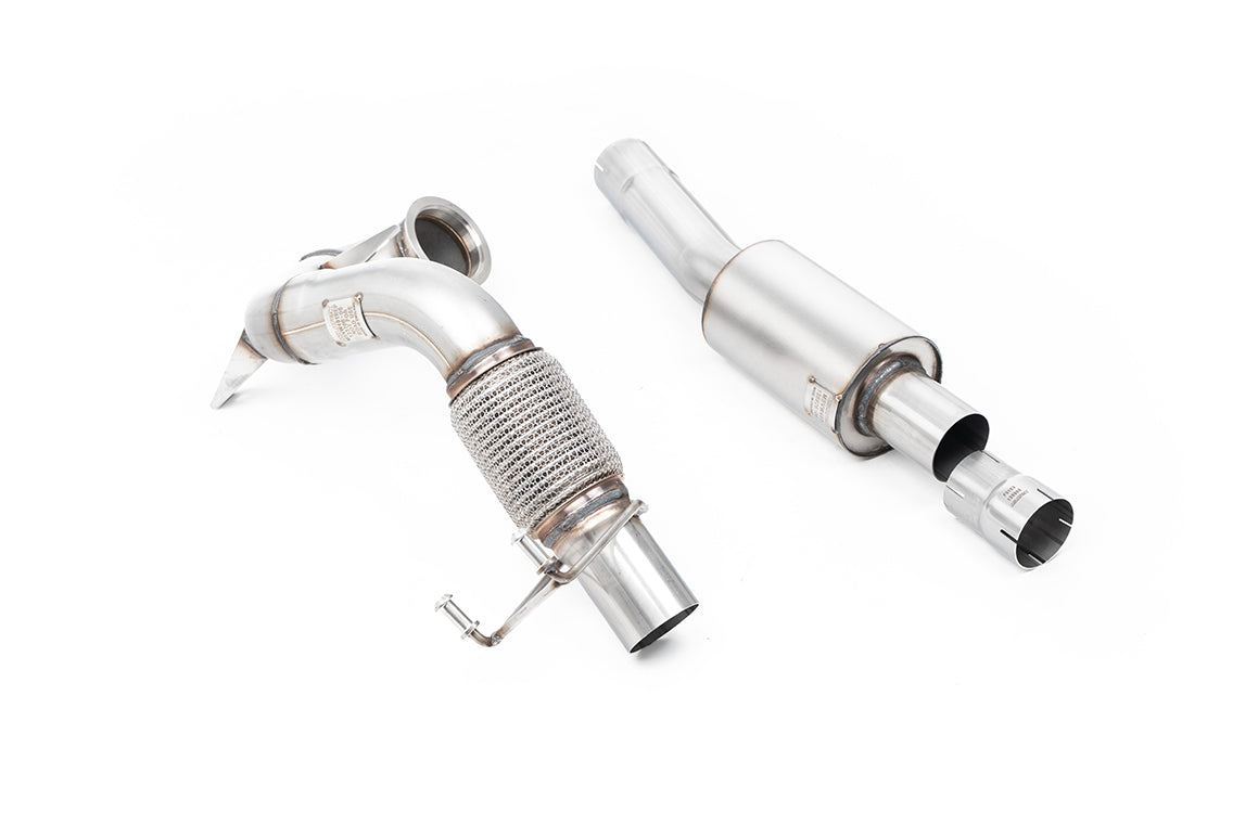 Milltek Sport Large-bore Downpipe and De-cat - Volkswagen Polo GTI 2.0 TSI (AW - 5 Door) - Non GPF/OPF Models Only - Resonated Fits to OE Cat Back - Required Stage 2 ECU Software - Will Require Bracket Number 3Q0253249 From VW For Installation