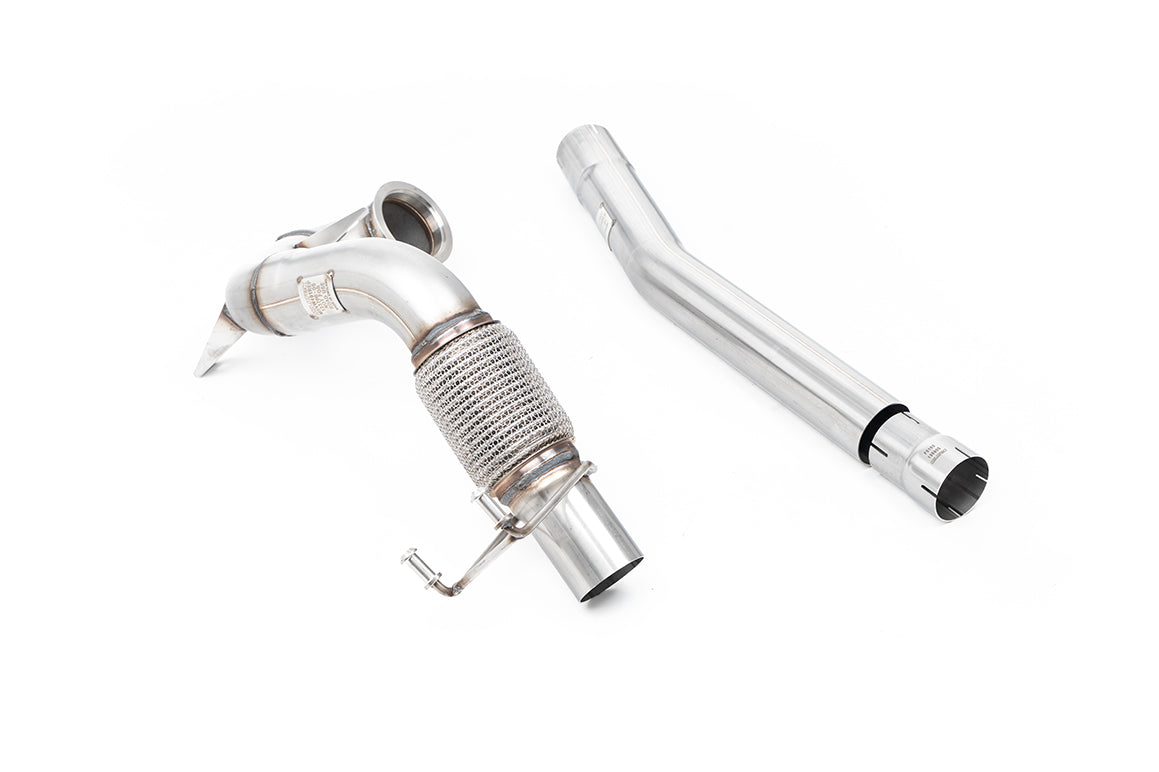 Milltek Sport Large-bore Downpipe and De-cat - Volkswagen Polo GTI 2.0 TSI (AW - 5 Door) - Non GPF/OPF Models Only - Non-Resonated Fits to OE Cat Back - Required Stage 2 ECU Software - Will Require Bracket Number 3Q0253249 From VW For Installation