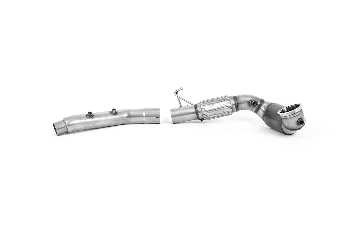 Milltek Sport Large Bore Downpipe and Hi-Flow Sports Cat - Seat Cupra Formentor / Seat Leon / Skoda Octavia + more - 94mm / 3.7inch ID Turbo Outlet to 80mm / 3.15inch Downpipe with 200CPSI Race Cat includes OPF/GPF Bypass - Fits with OE OPF/GPF Back Syst