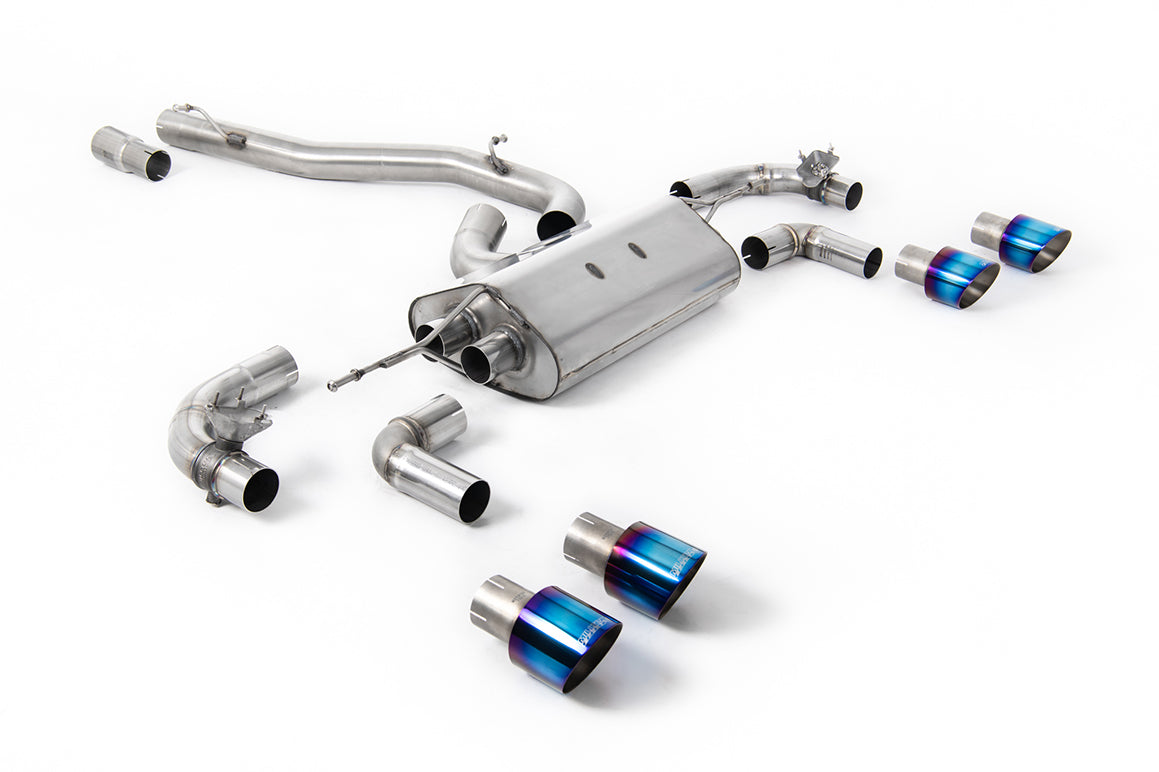 Milltek Sport Volkswagen Golf Cat-back, Non-Res, Valved, GT-100 Burnt Titanium (SSXVW648)