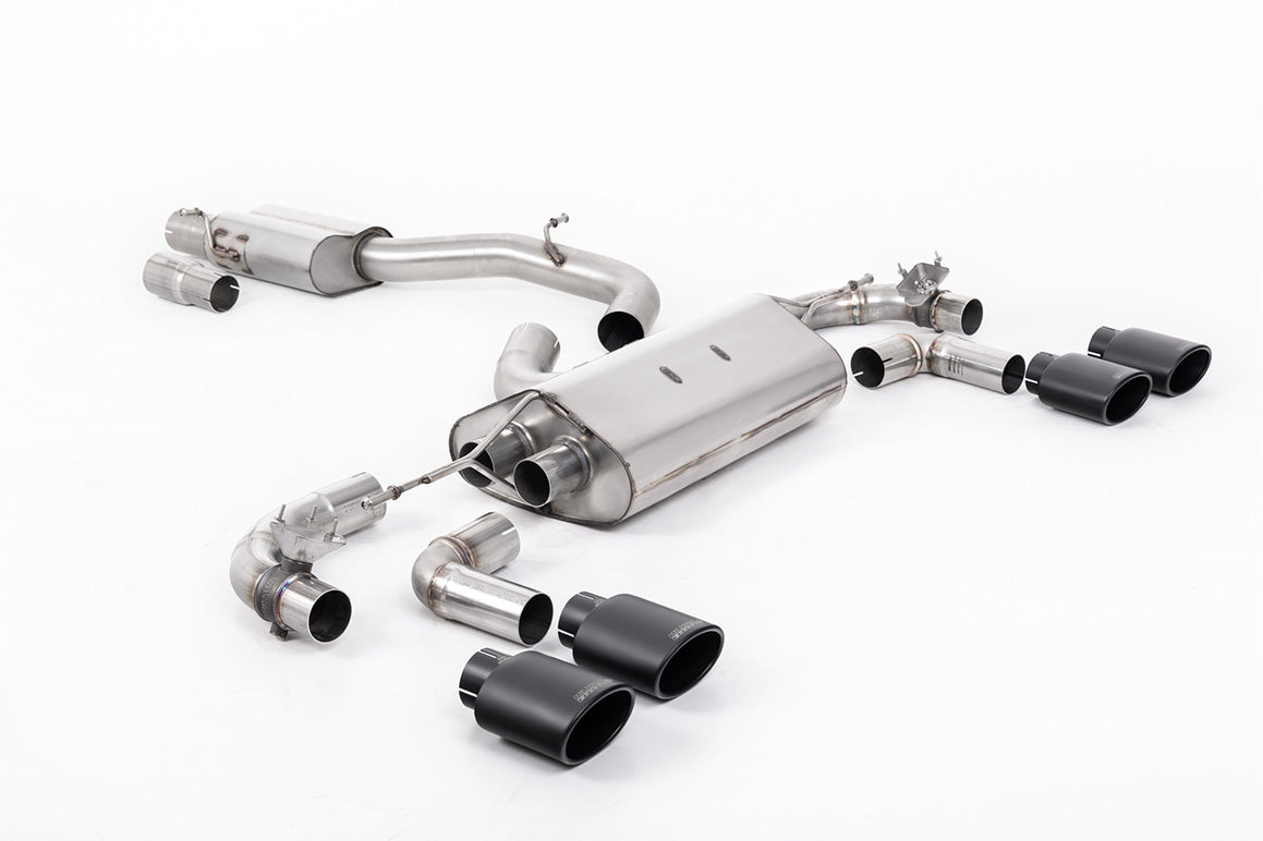 Milltek Sport Volkswagen Golf Cat-back, Resonated, Valved, Cerakote Black (SSXVW651)