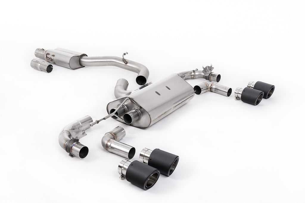 Milltek Sport Volkswagen Golf Cat-back, Resonated, Valved, JET-100 Carbon (SSXVW655)