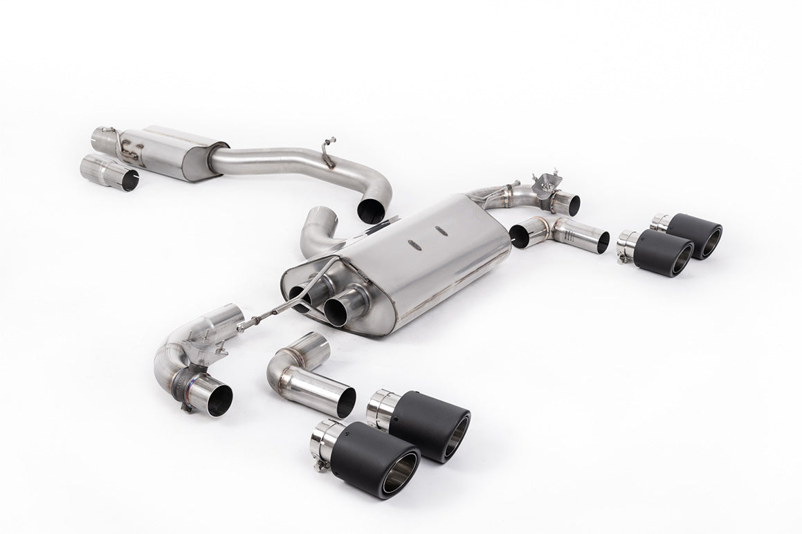 Milltek Sport Volkswagen Golf Cat-back, Resonated, Valved, JET-100 Carbon (SSXVW655)