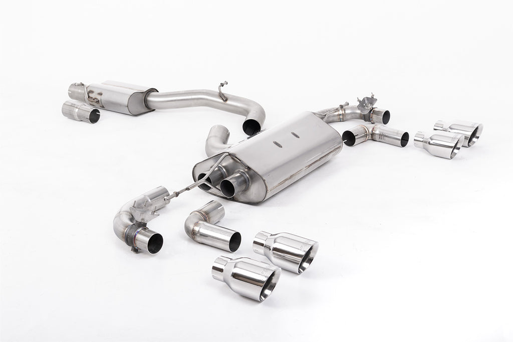 Milltek Sport Volkswagen Golf Cat-back, Resonated, Valved, GT-100 Polished (SSXVW656)