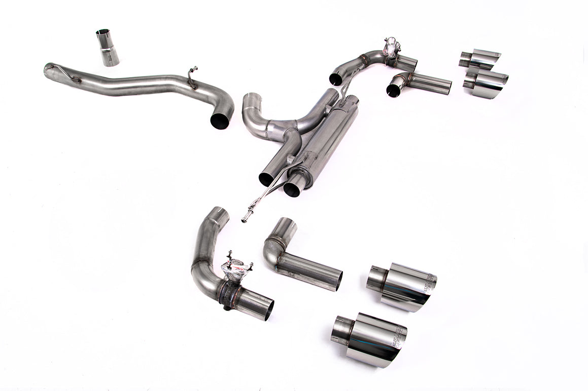 Milltek Sport Volkswagen Golf Cat-back, Race, GT-115 Polished (SSXVW667)