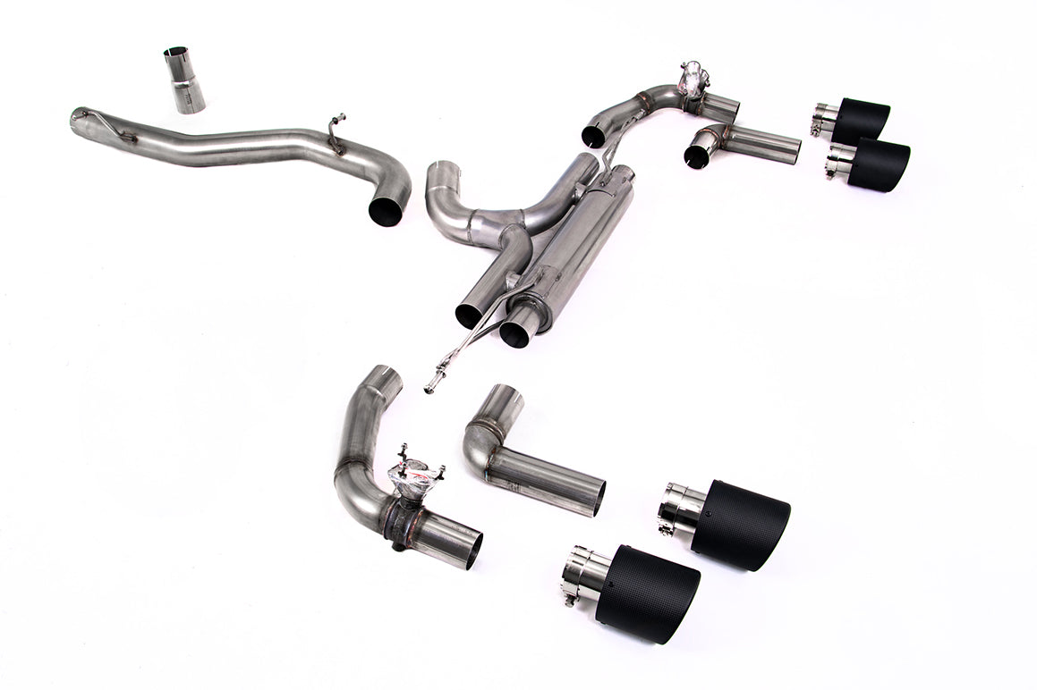 Milltek Sport Volkswagen Golf Cat-back, Race, JET-115 Carbon Fibre (SSXVW671)