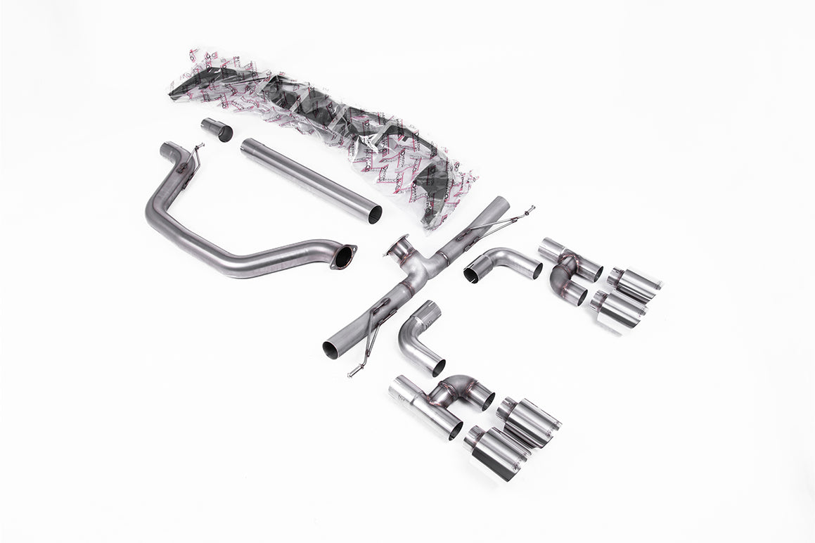 Milltek Sport Particulate Filter-back - Volkswagen Golf - OPF/GPF Back - Golf R Style - Race (Loudest) with Polished GT-115 Tips