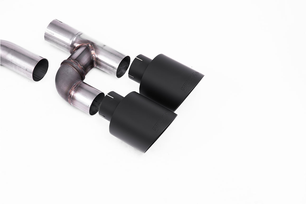 Milltek Sport Cat-back - Volkswagen Golf - Cat Back Golf R Style - Race (Loudest) with Cerakote Black GT-115 Tips