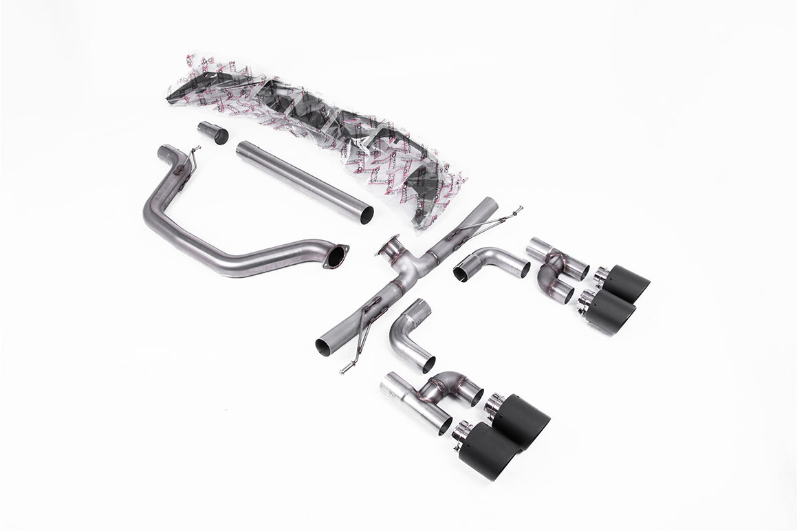 Milltek Sport Particulate Filter-back - Volkswagen Golf - OPF/GPF Back - Golf R Style - Race (Loudest) with Carbon Fibre JET-115 Tips
