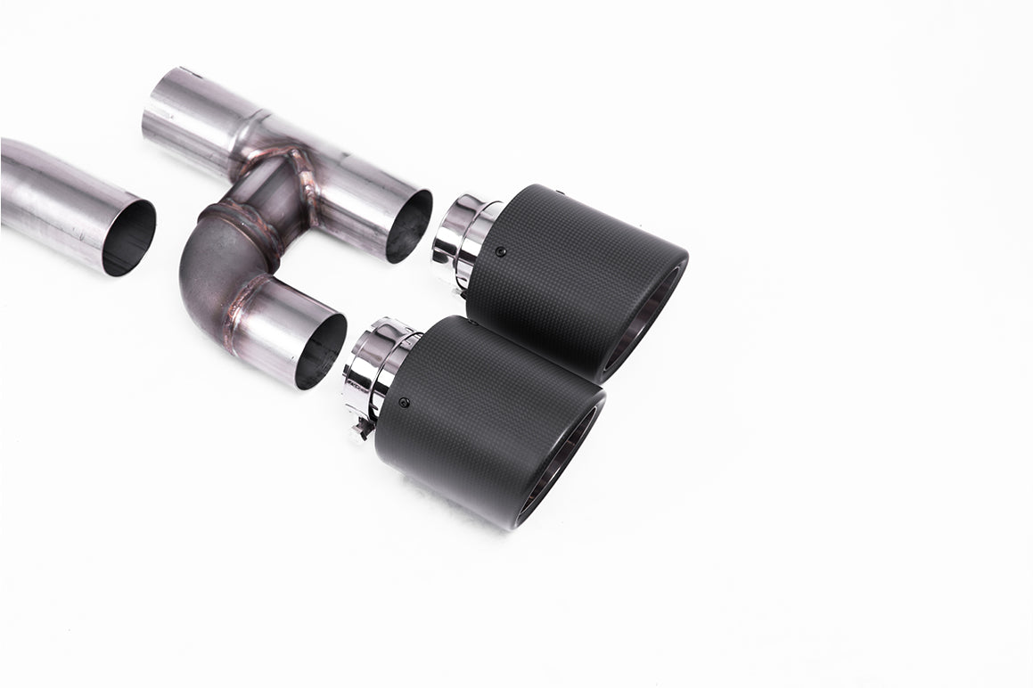 Milltek Sport Particulate Filter-back - Volkswagen Golf - OPF/GPF Back - Golf R Style - Road+ (ECE Approval Coming Soon) with Carbon Fibre JET-115 Tips