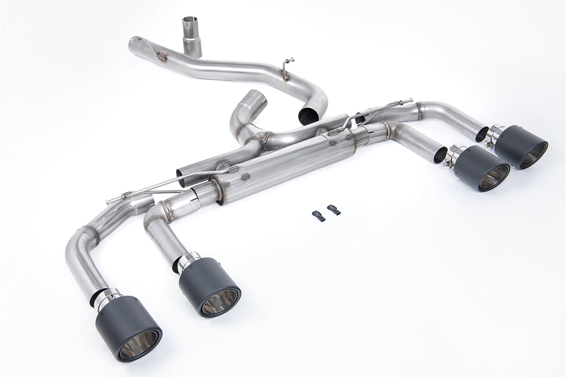 Milltek Sport Volkswagen Golf Cat-back, Non-Valved, JET-115 Carbon Fibre (SSXVW702)