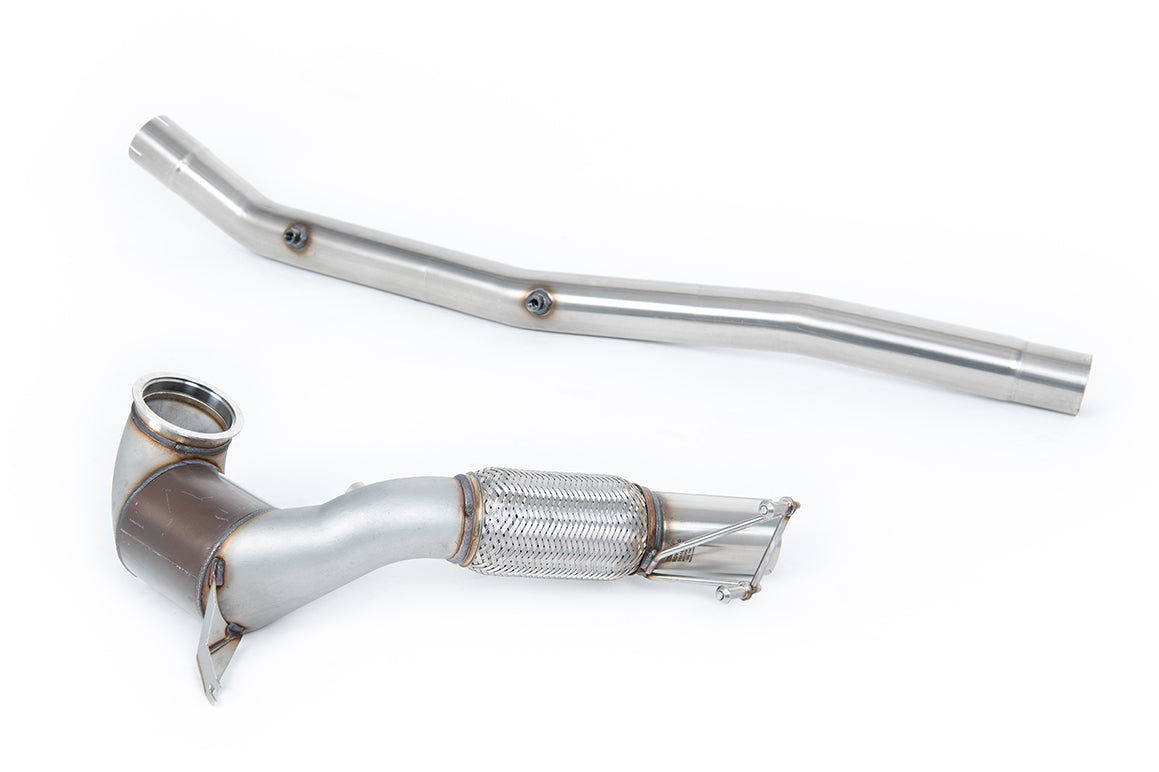 Milltek Sport Large Bore Downpipe and Hi-Flow Sports Cat - Seat Cupra Formentor / Volkswagen T-Roc / Volkswagen Tiguan - with HJS 200CPSI Sports Cat & Includes GPF Delete - Must be fitted with Milltek 3inch/76.2mm System - Requires Stage 2 ECU Software