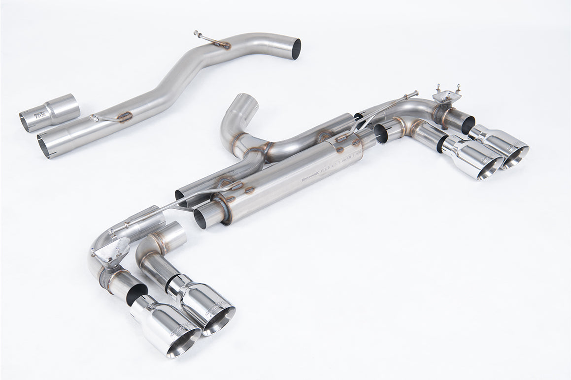 Milltek Sport Volkswagen Golf MK7 R Cat-back, Non-Res, Race, GT-100 Polished (SSXVW713)