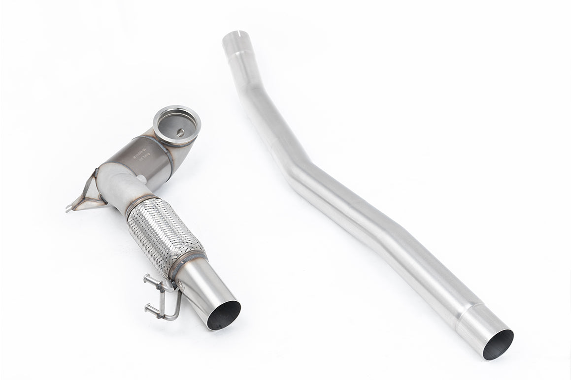 Milltek Sport Large Bore Downpipe and Hi-Flow Sports Cat - Volkswagen Arteon 2.0TSI 280PS 4Motion (North American Non Valved / Downturn Tips) - V2 Large Bore Downpipe with 200CPSI HJS Cat (104mm to 80mm) - Must be fitted with Milltek Sport Cat Back