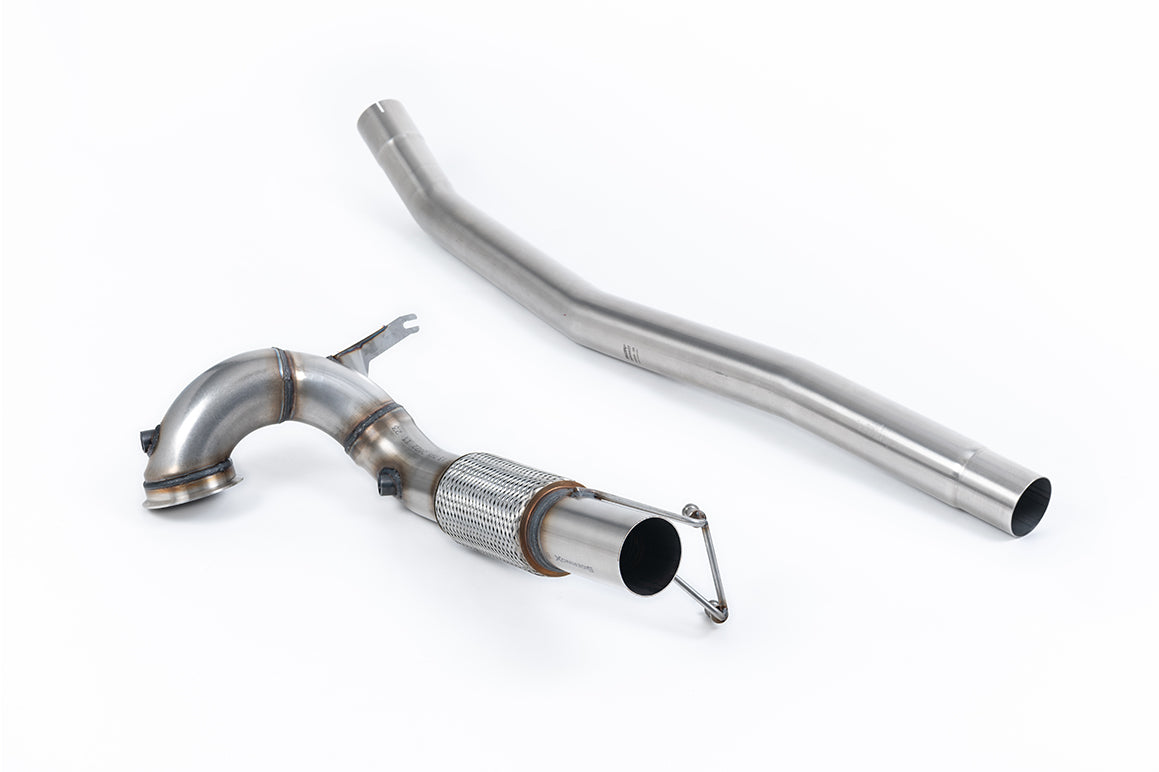 Milltek Sport Large-bore Downpipe and De-cat - Volkswagen Arteon 2.0TSI 280PS 4Motion (North American Non Valved / Downturn Tips) - V2 Large Bore Decat Downpipe (104mm to 80mm) - Must be fitted with Milltek Sport Cat Back