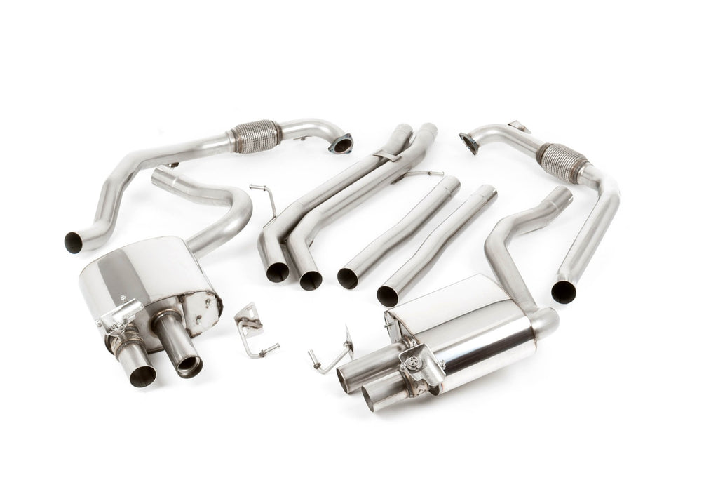 Milltek Sport Audi S5 Cat-back, Non-Resonated, Quad Oval Polished (SSXAU1141)